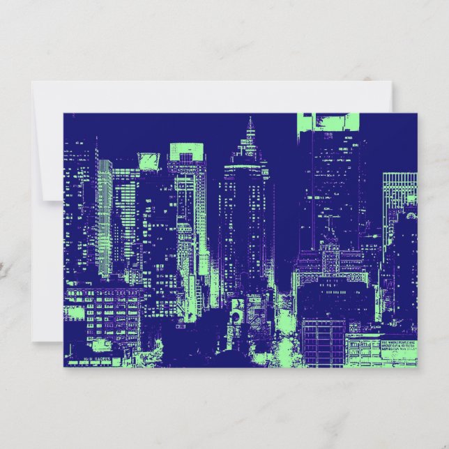 Pop Art New York City Einladung (Vorderseite)
