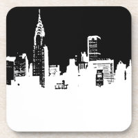 Pop Art New York City Hard Plastic Untersetzer