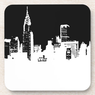 Pop Art New York City Hard Plastic Untersetzer