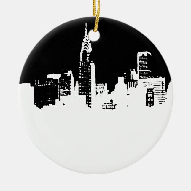 Pop Art New York City Keramik Ornament (Vorne)