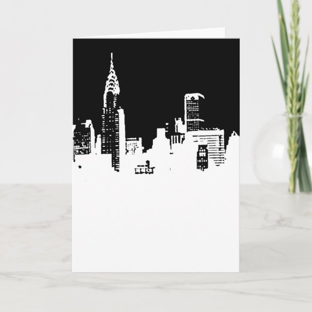 Pop Art New York City Panorama Card Karte (Vorderseite)