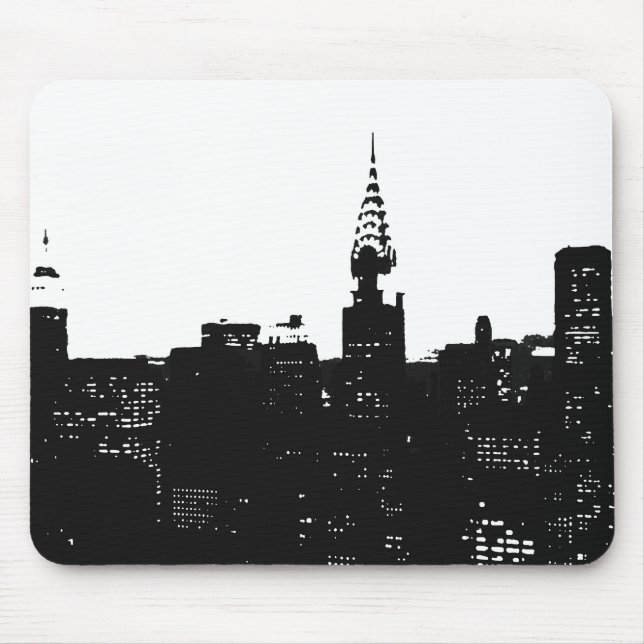 Pop Art New York Silhouette Mousepad (Vorne)
