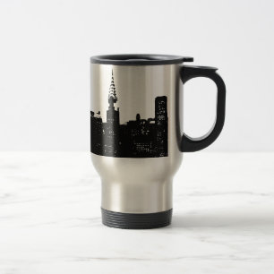 Pop Art New York Silhouette Reisebecher