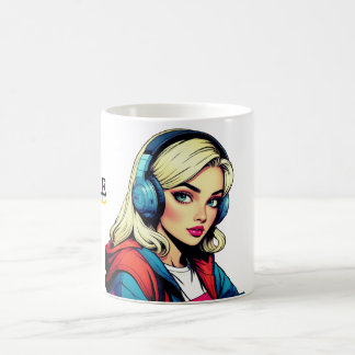 Pop Art Niedlich Gamer Girl Comic Style Tasse