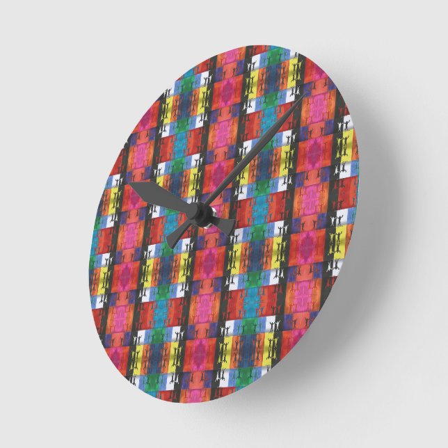 Pop art no.1 by Yeshaya Dank - unity & harmony Runde Wanduhr (Winkel)