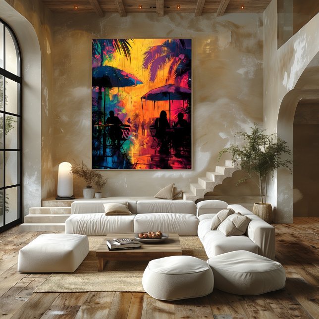 Pop Art: Noche de Café Tropical Fotodruck (Von Creator hochgeladen)