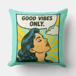 Pop Art „Nur gute Vibes“ Kissen