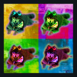 Pop Art of Toy Dog Poster<br><div class="desc">Pop Art of Toy Dog. Colorful and vibrant style"</div>