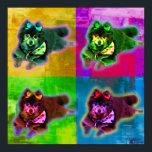 Pop Art of Toy Dog Poster<br><div class="desc">Pop Art of Toy Dog. Colorful and vibrant style"</div>