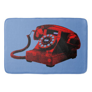 Pop Art Old Desk Telefonkasten Badematte