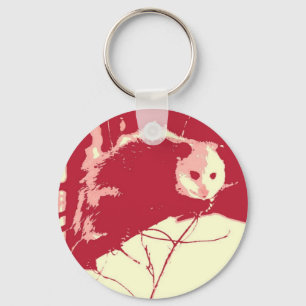 Pop Art Opossum Schlüsselanhänger