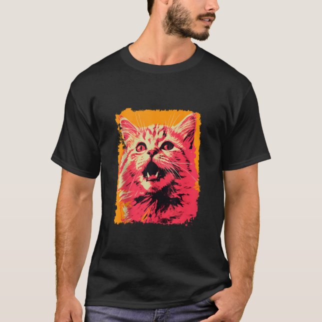 Pop Art Orange Ginger Pink Chat Tank Top (Vorderseite)