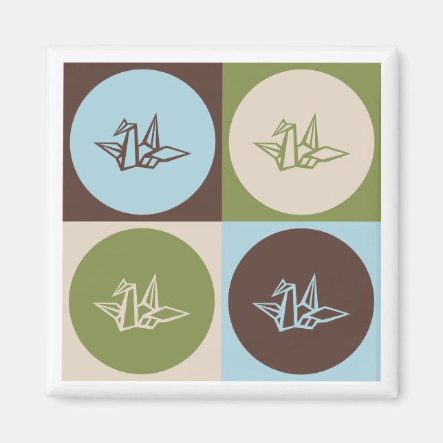 Pop Art Origami Magnet (Vorne)