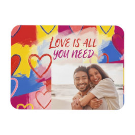 Pop Art Painterly Valentine's Day Postcard  Magnet
