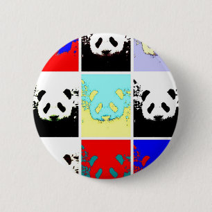 Pop Art Panda Button
