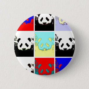 Pop Art Panda Button