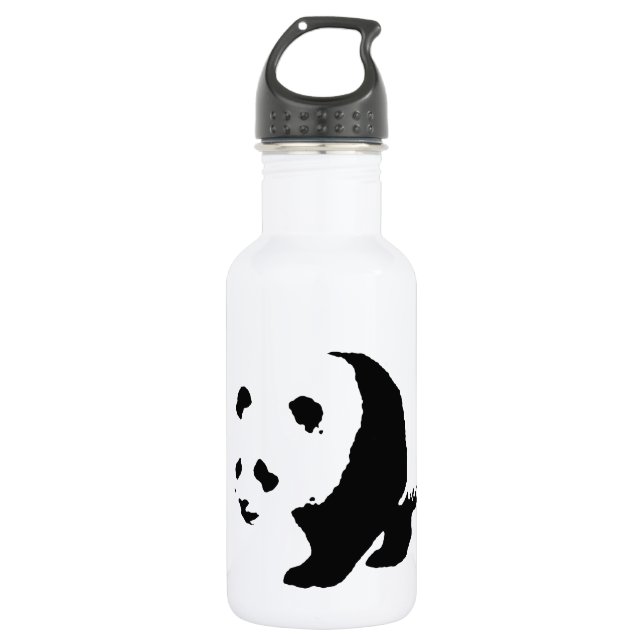 Pop Art Panda Edelstahlflasche (Vorderseite)