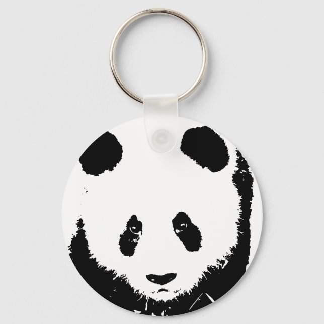 Pop Art Panda Key Chains Schlüsselanhänger (Vorderseite)