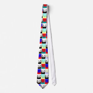 Pop Art Panda Neck Tie Krawatte