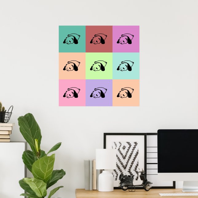 Pop Art Panda Poster (Heimbüro)