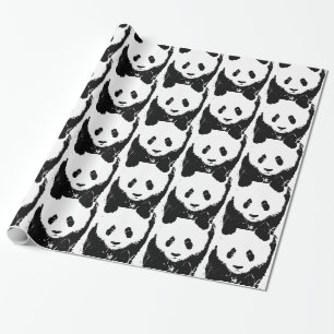 Pop Art Panda Weihnachtsgeschenk Wrap Geschenkpapier