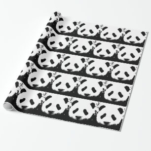 Pop Art Panda Weihnachtspapier Geschenkpapier
