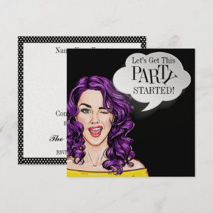 Pop Art Party Einladung