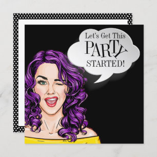 Pop Art Party Einladung