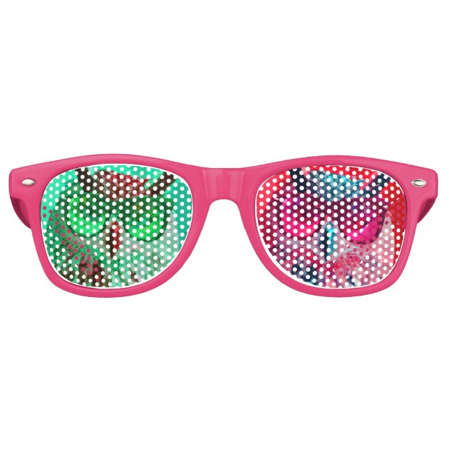 Pop Art Party Eulen Partybrille (Vorderseite)