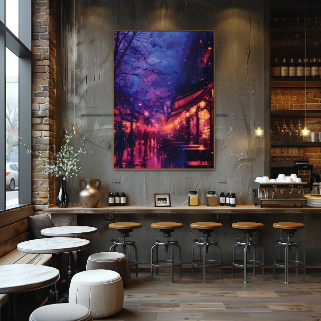 Pop Art: Paseo Nocturno en la Ciudad Fotodruck (Von Creator hochgeladen)