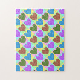 Pop Art Pastel Colored Hearts