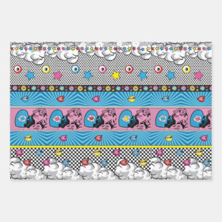Pop Art Pattern Geschenkpapier Set