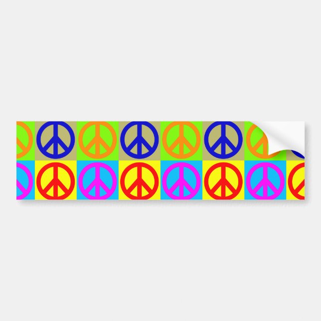 Pop Art Peace Symbol Autoaufkleber (Vorne)