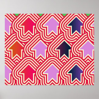Pop Art Pfeile Rotes Violett Blau Poster