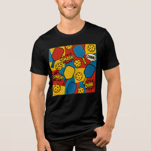 Pop Art Pickleball - Retro-Design im Comic-Stil Tri-Blend Shirt