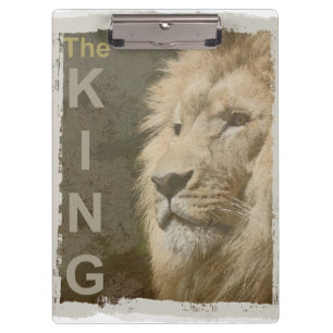 Pop Art Picture Lion Kopf King Template Klemmbrett