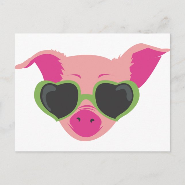 Pop Art Piggy Postkarte (Vorderseite)