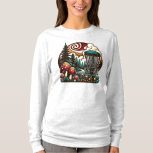 Pop Art Pilze und Disc Golf Course Kunst T-Shirt