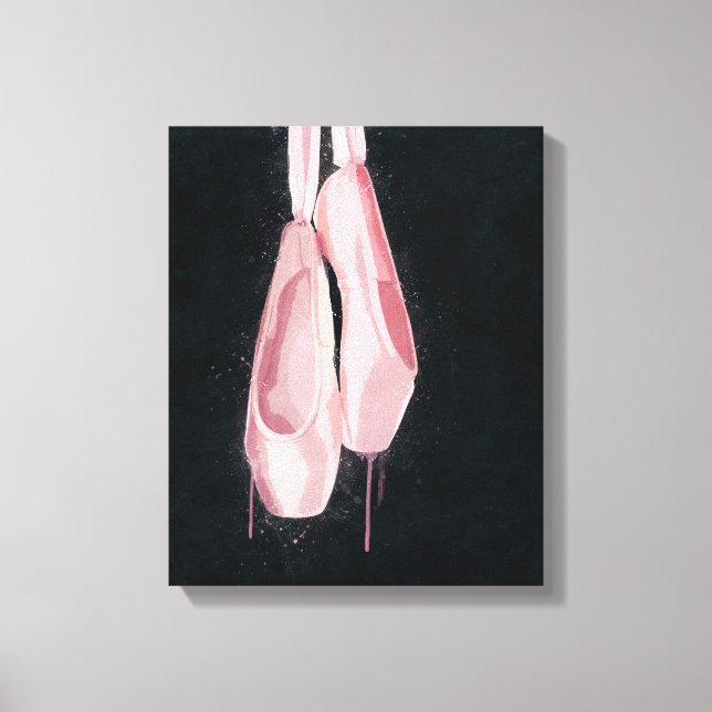 Pop Art Pink Ballet Schuhe Leinwanddruck (Vorderseite)