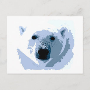 Pop Art Polar Bear Postkarte