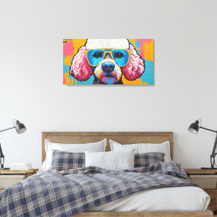 POP ART POODLE 3 LEINWANDDRUCK