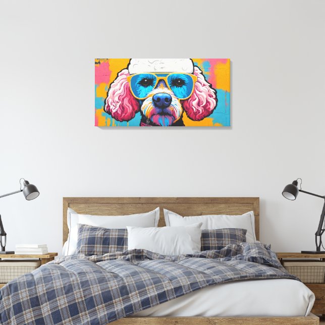 POP ART POODLE 3 LEINWANDDRUCK (Insitu (Schlafzimmer))