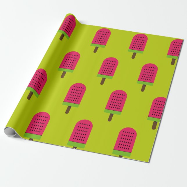 Pop Art popsicle fruchtige Wassermelone Geschenkpapier (Ungerollt)