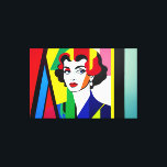 Pop Art Portrait Canvas Leinwanddruck<br><div class="desc">In der Leinwand "Öl" präsentieren wir ein farbenprächtiges Pop-Kunstporträt einer Frau, die vom ikonischen Stil des Pop Roy Lichtenstein inspiriert ist. Dieses Gemälde erfasst das Wesen der Pop-Kunstbewegung mit seinen kühnen Farben, grafischen Elementen und der in Comic buchstäblich inspiriert Ästhetik. Das Portrait zeigt eine Frau mit übertriebenen Merkmalen und einer...</div>