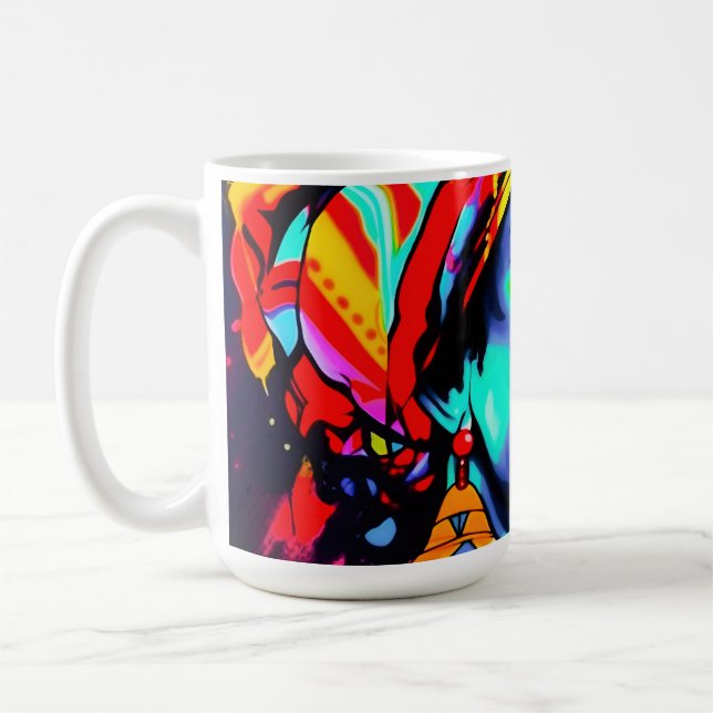 Pop Art Portrait Kaffeetasse (Links)