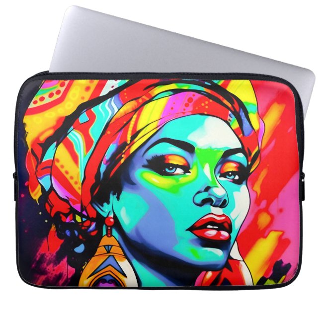 Pop Art Portrait Laptopschutzhülle (Vorderseite)