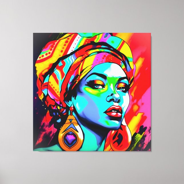 Pop Art Portrait Leinwanddruck (Vorderseite)