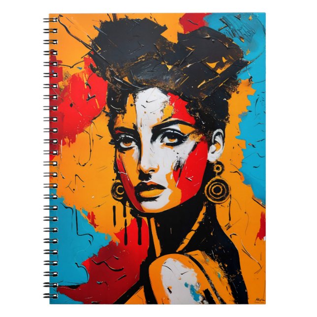 Pop Art Portrait Notizblock (Vorderseite)