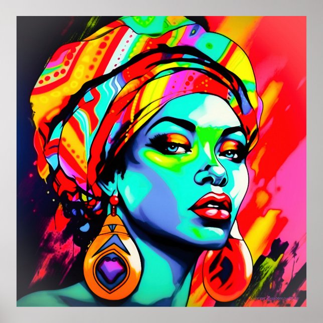 Pop Art Portrait Poster (Vorne)