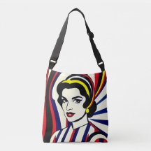 Pop-Art-Porträt Umhängetasche